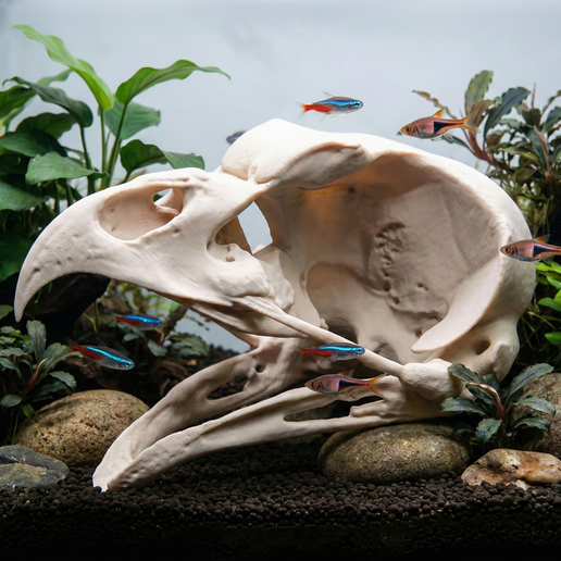 💀 Realistic Eurasian Eagle-Owl Skull 3D Print File, Aquarium Decor ...