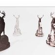 4.jpg Deer - Deer - Voxel - LowPoly - Wireframe 3D Model Print