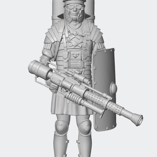 The Praetorian Incinerator: Roman Legionary with Flamethrower (STL)