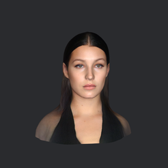 model.png Bella Hadid-bust/head/face ready for 3d printing