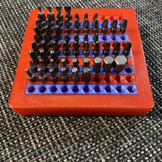 💯 Gridfinity Modified 3x3x28 - 100 Hex Bit Storage System・Free STL File ...