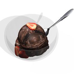 0.jpg Archivo STL HELADO DE CHOCOLATE Cocina Comida y bebida Cortadores de galletas・Plan imprimible en 3D para descargar