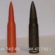 img-ak47.jpg AK74 5.45 (5,45 PS gs ammo) dummy round/bullet and shell (5,45x39 PS gs ammo)