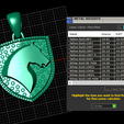 weight.png HORSE FACE DESIGN SHEILD PENDANT 3D PRINTABLE MODEL
