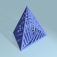 render_1.65.jpg Pirámide abstracta de celosía triangular - Arte geométrico imprimible en 3D