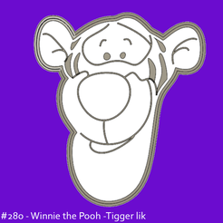tiga-vini-pu.png STL file Tigger Winnie the Pooh - Cookie cutter・3D printer design to download
