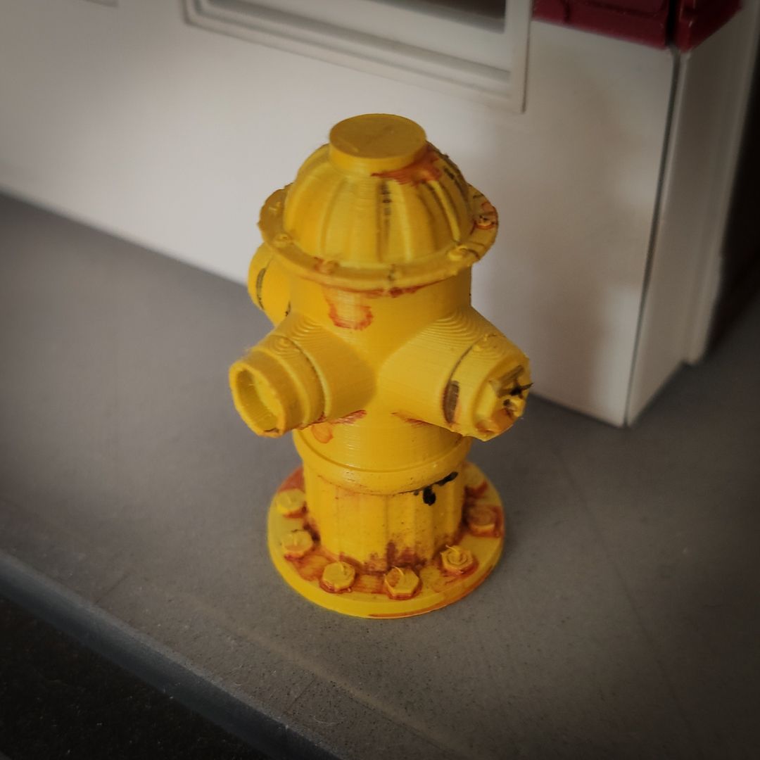 IMG_20200820_121145.jpg Download STL file Fire Hydrant model prop for Dioramas and Tabletop • 3D printable design, The3Dprinting