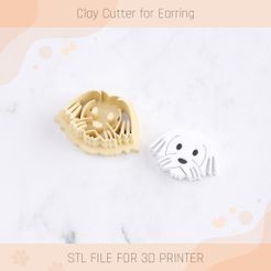 01.jpg Datei 3D Malteser Hund Polymer Clay Ausstecher・Modell für 3D-Druck zum herunterladen