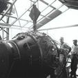 The_gadget_in_the_Trinity_Test_Site_tower_-1945.jpg Gadget Atomic Bomb