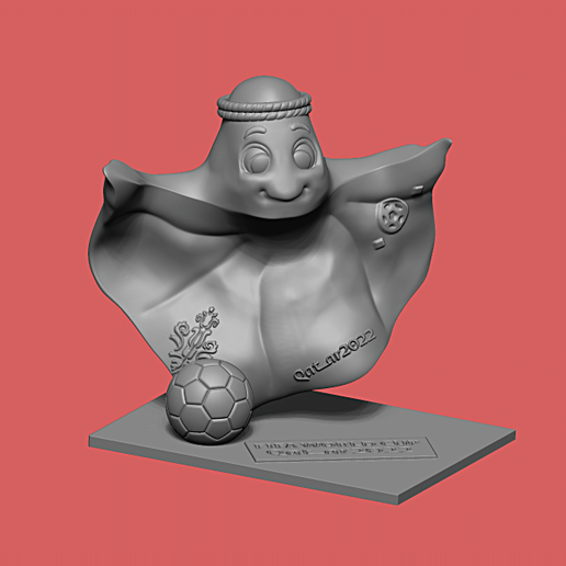 La'eeb World Cup Qatar 2022 - Football World Cup Qatar 2022 Mascot 3D model