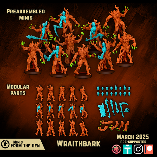 Wraithbark - MINIS PACK  [MODULAR] 3D model