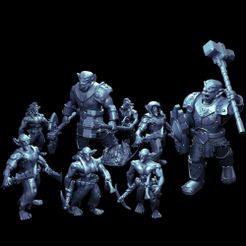 Orc-boss-and-goblin-band-a-Mystic-Pigeon-Gaming-1-b.jpg Jefe Orco y Asesino Goblin/Banda de Guerra Minera