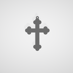 img1.png Free STL file CROSS PENDANT // COLGANTE DE CRUZ // CROSS KEYCHAIN // LLAVERO DE CRUZ・3D printer design to download
