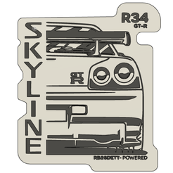 R34-1.png Nissan Skyline GTR R34 Keychain