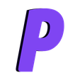 P.STL Letters - A through Z - HP Simplified Font - ALL CAPS - 1" X .125" thick