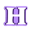 h_Low_case.stl sherk - alphabet font - cookie cutter