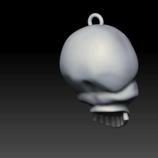08.jpg 骷髅吊坠 3D 打印模型