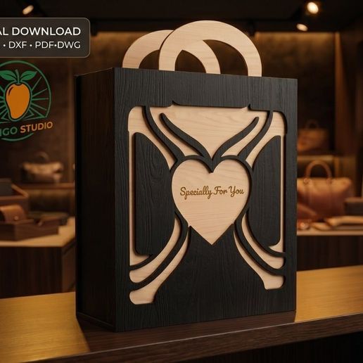 👛 Luxury 3D Purse Box S2 - Heart Layer SVG・ 3D File for CNC machining ...