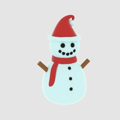 Snowman_arms.png Free OBJ file Snowman - Full Color (da Vinci Color)・3D printing template to download