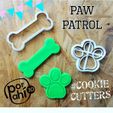 IMG_4008.JPG Cookie dough cutter paw patrol bone and footprint