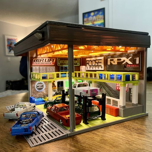 🗼 Fast & Furious Tokyo Drift Han's Garage (For Hot Wheels & 1/64
