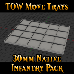 Miniature.png The Old World  - Move Tray Pack - Native 30mm Infantry