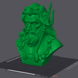 Poseidon3.png Бюст Посейдона - мифологический греческий бог 3D модель
