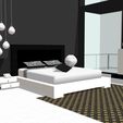 2.jpg TABLE LAMP FLOWER CARPET ROOM BEDROOM BEDROOM BED SLEEP DREAM 3D MODEL MATTRESS REST PILLOW CUSHION