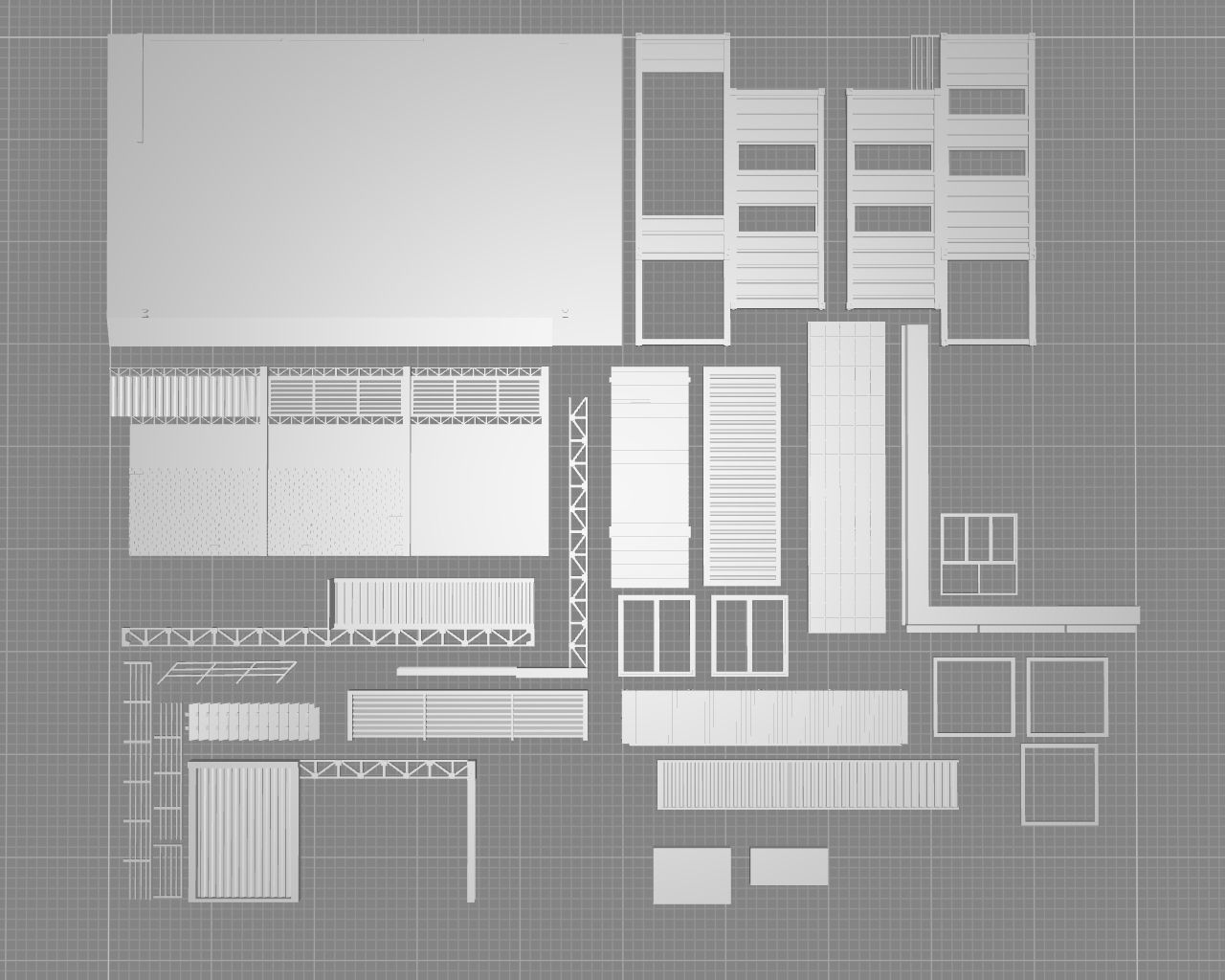 ALL PART.jpg Файл STL garage structure diorama 1:64・Шаблон для загрузки и 3D-печати, M3DLOCKER