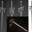 1.jpg Bloody Sword for Joseph from Identity V fantasy vampire weapon STL for  3D print