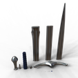 9.png Fichier STL GANDALF GLAMDRING SWORD - LE HOBBIT・Plan à imprimer en 3D à télécharger
