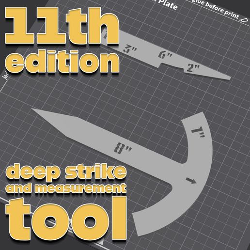 🎲 11th Edition Measurement Tool, Deep Strike・ STL File for 3D printing ...