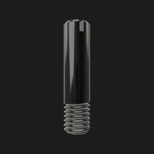 M4 ISO2342 Gewindestift mit Schlitz und Schaft 8-14mm 3D model