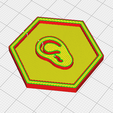 ear-preview.png 81 Symbol Meeple Hexagons Collection – 3D Printable Game Tokens