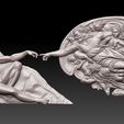 FIANL.jpg La création d'Adam - Chef-d'œuvre de Michel-Ange Bas-relief