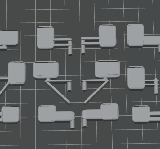 [9 different types] mn82 side view mirrors 1:12/ towing mirrors
