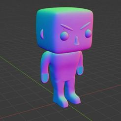 f-alzado.jpg Archivo STL Funko pop Casero + textura egipcia・Plan de impresora 3D para descargar