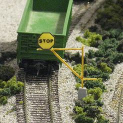 Stop_Gate.JPG Free STL file HO Scale Stop Gate-Pivoting・Model to download and 3D print