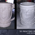 Print_Stark_House_Jar01.png House Stark Jar V1 Game of Thrones 3D print model