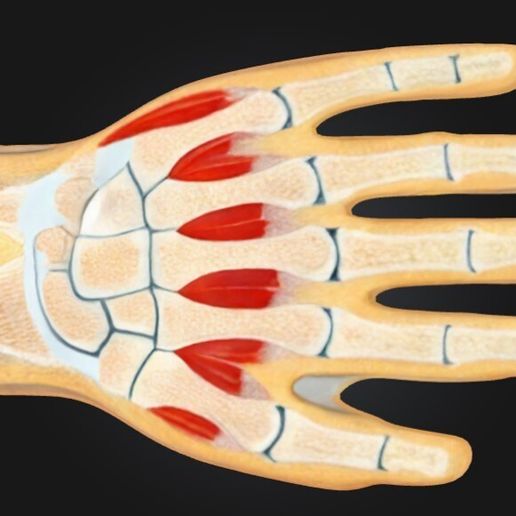 Anatomy Hand Cross Section Model・ STL File for 3D printing・Cults
