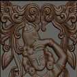 002.jpg Lord Vishnu as Mohini with Amrit Kalash  CNC carving