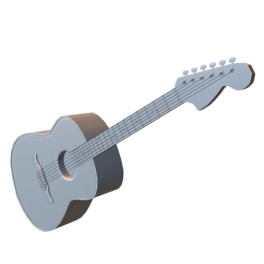 Acoustic Guitar 3D STL Model