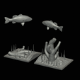 bass-R-23.png two bass scenery in underwather for 3d print detailed texture