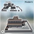 2.jpg Large multi-story brick building with enclosure wall, flat roof, and outdoor furniture (1) - Modern WW2 WW1 World War Diaroma Wargaming RPG Mini Hobby