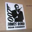 james-bond-007-sean-connery-agente-especial-letrero-cartel-actor.jpg James Bond, Sean Connery, agent, 007, special, sign, poster, logo, print3D, movie, film, film, movie
