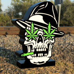 skull_weed_eyes_2023-Sep-23_07-33-33PM-000_CustomizedView23157027739ijj.png 3MF file skull weed eyes LIGHTBOX MULTICOLOR /SINGLE EXTRUDER・3D printer design to download