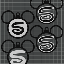 S.png Iniciales de Mickey Mouse Bauble