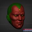 Vision_Head_3d_print_file_05.jpg Marvel Comic Vision Head Sculpt for Action Figures 3D print model