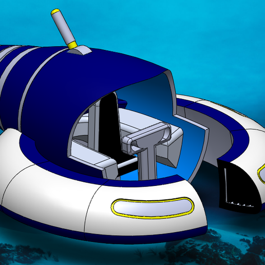 🎨 Subnautica - seamoth + interior・ STL File for ・Cults