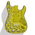 yellow.png Cannabis Leaf Fender Stratocaster Standard Body